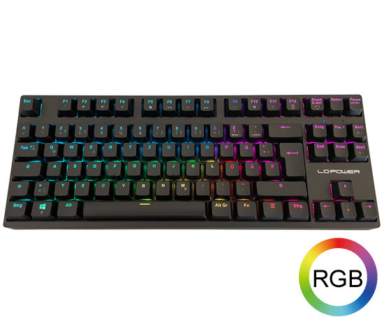 Tastatur LC-Power LC-KEY-MECH-2-RGB-C-W Mechanische TKL