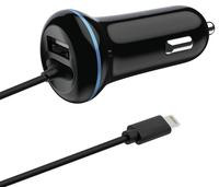 2GO USB-Kfz-Ladegerät Lightning, schwarz