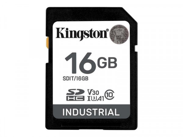 SD Card 16GB Kingston SDHC Industrial -40C to 85C retail