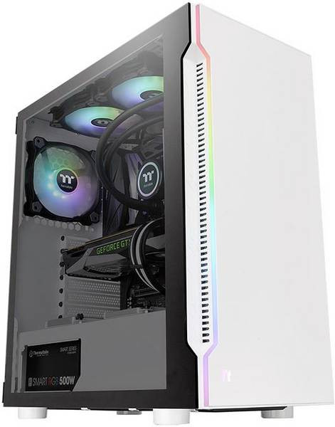Gehäuse Thermaltake H200 TG Midi Tower "Snow RGB