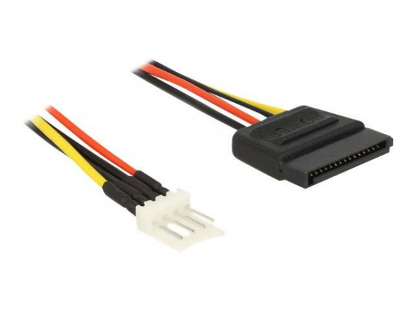 Stromkabel Delock SATA 15Pin -> Floppy 4Pin St/St 0.24m