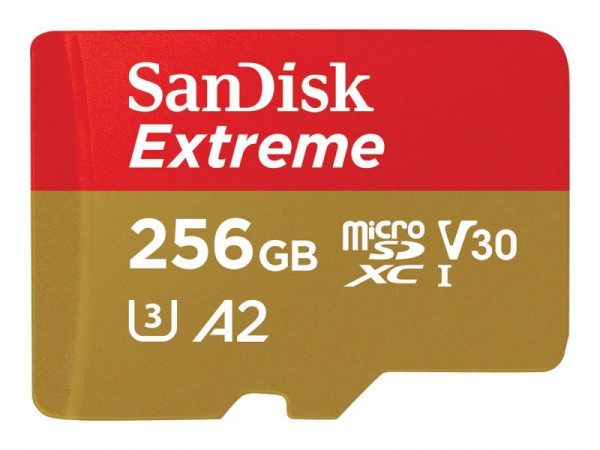 SD MicroSD Card 256GB SanDisk Extreme SDXC inkl. Adapter
