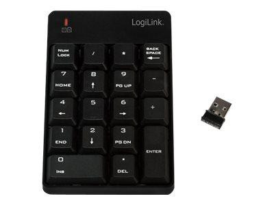 LogiLink Keypad wireless, mit 18 Tasten, black