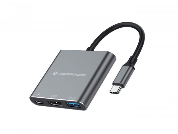 CONCEPTRONIC Dock USB-C ->HDMI,USB3.0,PD 0.25m