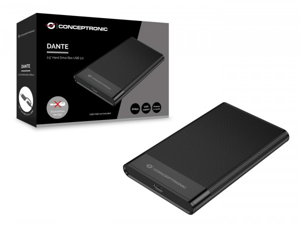 CONCEPTRONIC HDD Gehäuse 2.5" SATA I-III HDD/SSD USB-A &-C