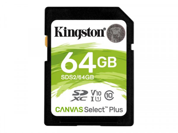 SD Card 64GB Kingston SDXC Canvas+ (Class10) V30 retail