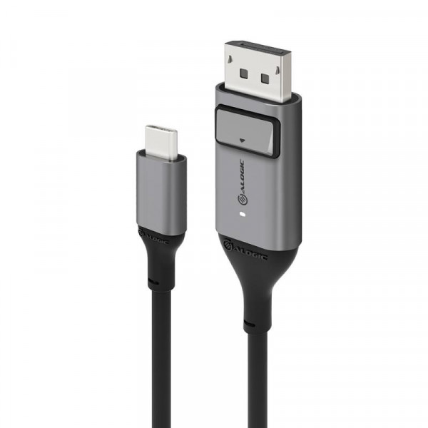 Alogic USB Kabel USB-C to DPort M/M 2m 4K 60Hz grau