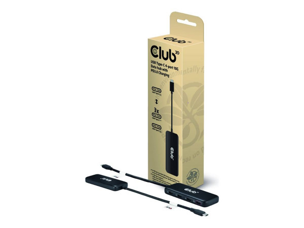 Club3D USB-Hub Typ C > 4x USB Typ C 10Gbps + 100W PD