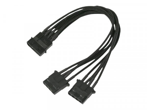 Kabel Nanoxia 4-Pin Y-Kabel, 20 cm, Single, schwarz