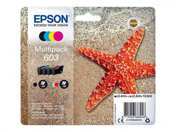 Patrone Epson 603 T03U6 Multipack 150 Seiten