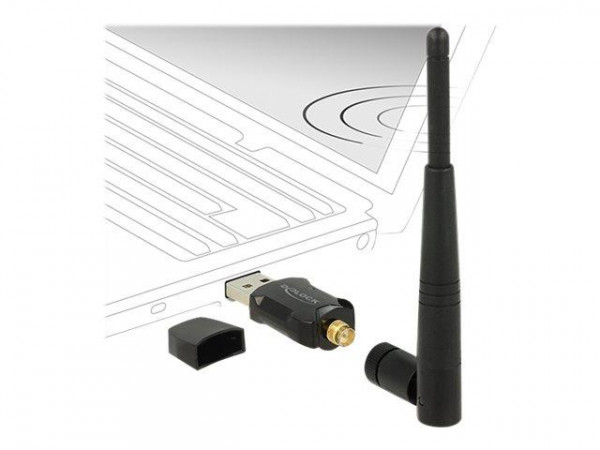 WL-Antenne Delock USB2.0 3dBi 2,4+5 GHz