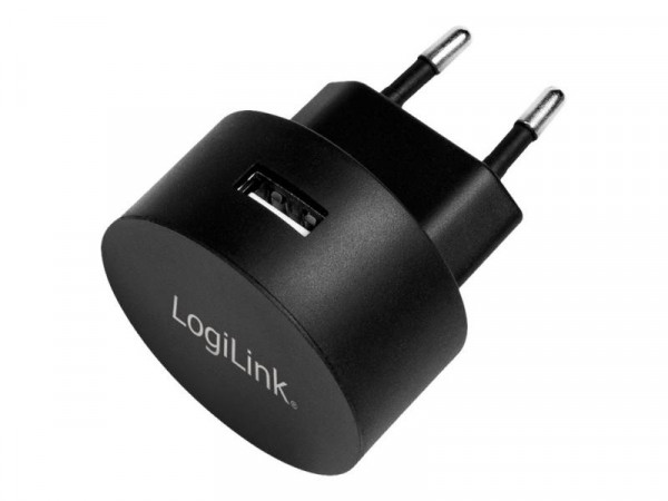 LogiLink USB Steckdosenadapter 1port,10.5W,Fast Charging,sch