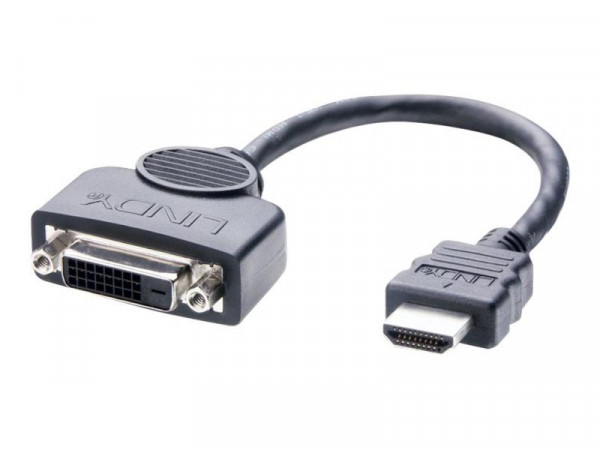 Lindy Adapterkabel HDMI an DVI-D M/F 0.2m