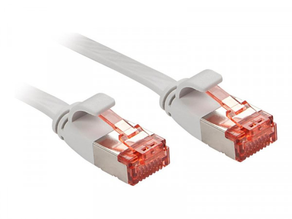 Lindy Patchkabel Cat6 U/FTP Flachband grau 0.30m