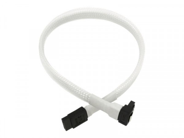 Kabel Nanoxia SATA 6Gb/s Kabel abgewinkelt 30 cm, weiß